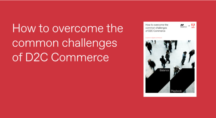 How to overcome common challenges of D2C Commerce - playbook front cover image