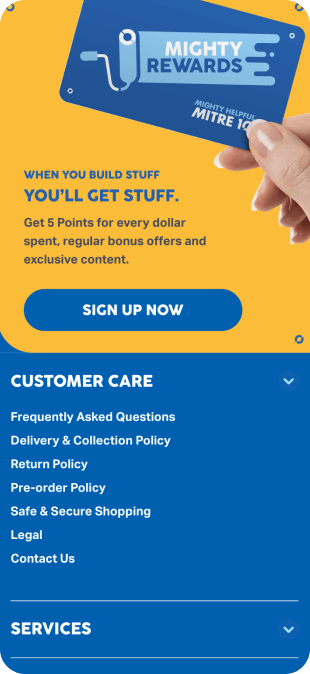 Revolutionising B2C & B2B commerce for Mitre 10 - mobile screen 3