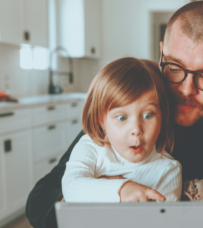 Balance's delivery of Service Connect for Services Australia - child looking at computer